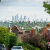 Roof top view of Wimbledon, London