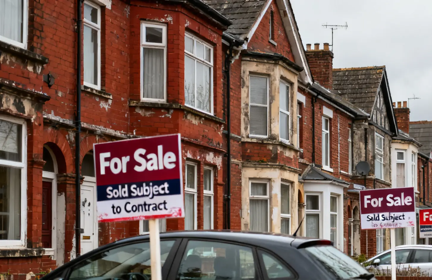 UK property sales down 6.7% year-on-year amid overvaluing